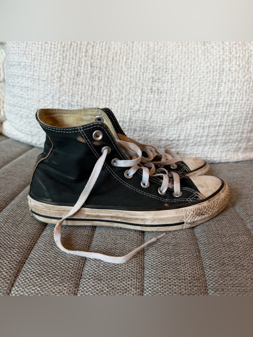 RARE Converse Distressed Black High-Top Sneakers